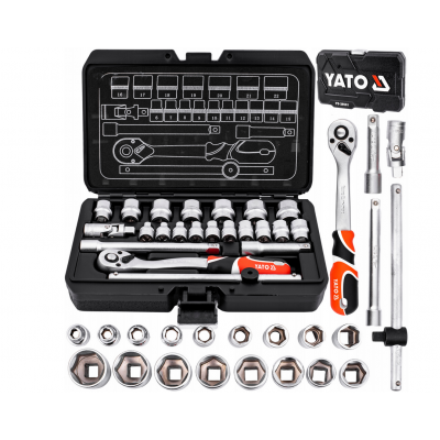 Zestaw narzędziowy klucze nasadowe YT-38561 YATO (YT-38561)